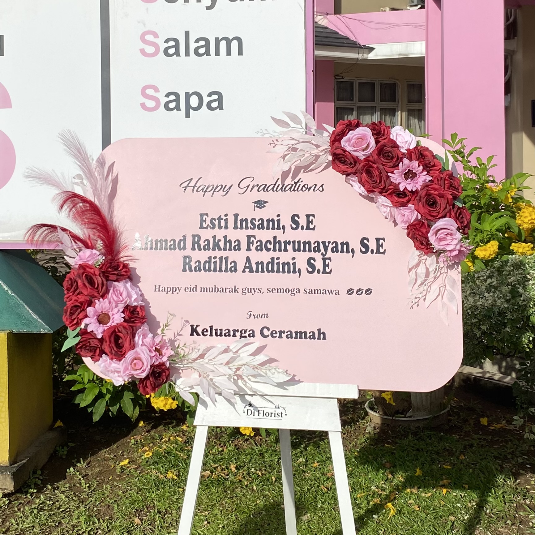 Small Pink bunga mix merah