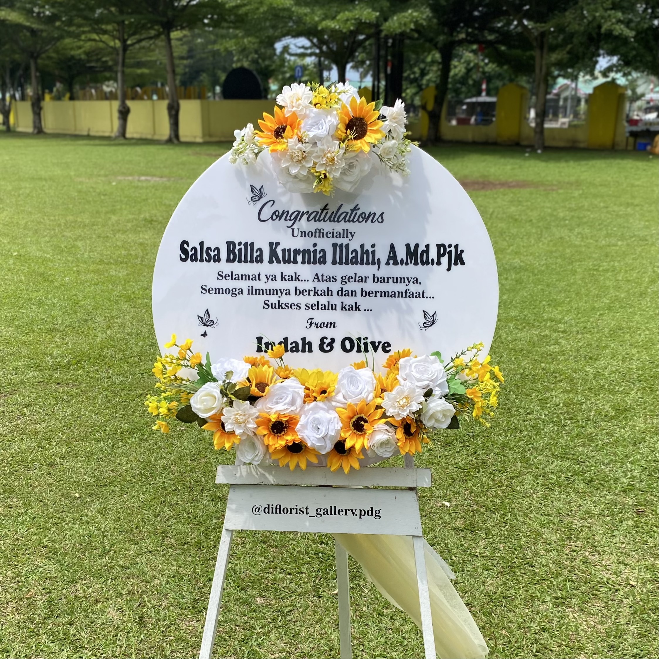 Bulat putih bunga matahari
